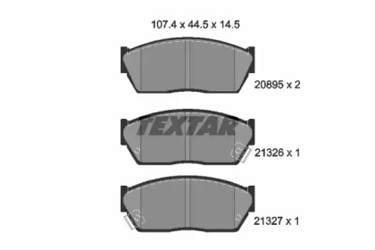 Тормозные колодки TEXTAR для HONDA CRX I (AF, AS) 1.5 i (AF)