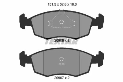 Дисковой тормозной механизм TEXTAR для FORD ESCORT VI (GAL) 1.8 XR3i 16V 4x4