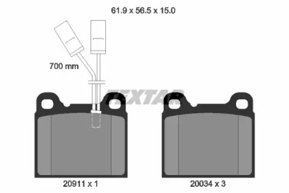 Тормозные колодки TEXTAR для ALFA ROMEO ALFETTA (116_) 1.8 (116.B2)