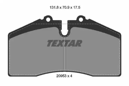 Запчасти для ТО TEXTAR для PORSCHE 968 3.0 Turbo S