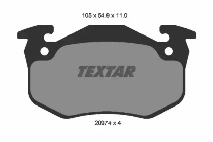 Дисковой тормозной механизм TEXTAR для PEUGEOT 306 Кабриолет (7D, N3, N5) 1.8 16V