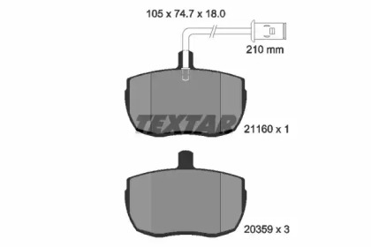 Запчасти для ТО TEXTAR для ALFA ROMEO AR 8 c бортовой платформой/ходовая часть (280_) 2.5 D