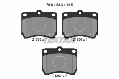 Дисковой тормозной механизм TEXTAR для KIA PRIDE (DA) 1.1 i