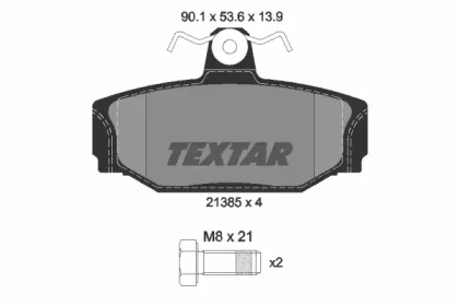 Дисковой тормозной механизм TEXTAR для VOLVO 940 II (944) 2.3 Turbo