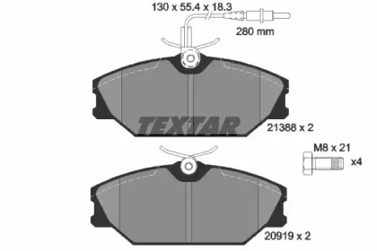 Дисковой тормозной механизм TEXTAR для DAEWOO LUBLIN II Фургон 2.4 TD (3304)