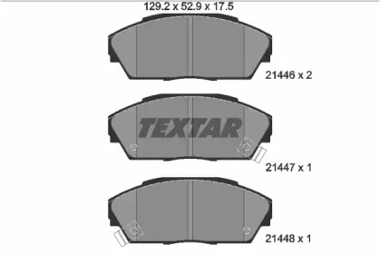 Тормозные колодки TEXTAR для HONDA PRELUDE III (BA) 2.0 i EX 16V (BA2)