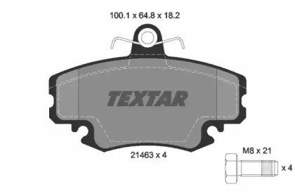 Тормозные колодки TEXTAR для DACIA LOGAN (LS_) 1.6 (LSOB, LSOD, LSOF, LSOH)