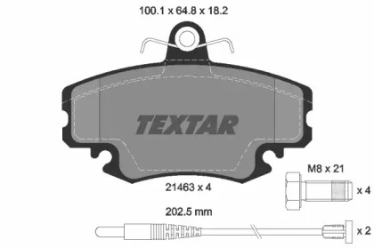 Тормозные колодки TEXTAR для DACIA LOGAN (LS_) 1.6 (LSOB, LSOD, LSOF, LSOH)