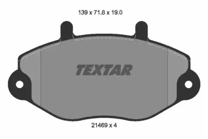 Дисковой тормозной механизм TEXTAR для FORD TRANSIT Фургон (E_ _) 2.0 i (EAL, EAS)