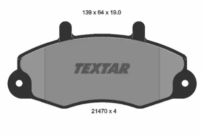 Дисковой тормозной механизм TEXTAR для FORD TRANSIT Фургон (E_ _) 2.0 i (EAL, EAS)