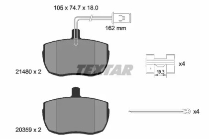 Запчасти для ТО TEXTAR для ALFA ROMEO AR 8 c бортовой платформой/ходовая часть (280_) 2.5 D