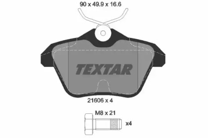 Тормозные колодки TEXTAR для ALFA ROMEO 164 (164_) 3.0 24V Q4 (164.K1M, 164.K1C)