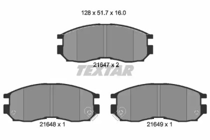 Тормозные колодки TEXTAR для MITSUBISHI LANCER V (CB_A, CD_A, CE_A) 1.8 16V (CB5A)