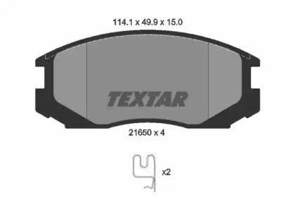 Тормозные колодки TEXTAR для MITSUBISHI LANCER V (CB_A, CD_A, CE_A) 1.3 (CB1A)