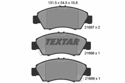 Тормозные колодки TEXTAR для HONDA JAZZ II (GD_, GE3, GE2) 1.3 (GD1)