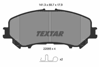 Дисковой тормозной механизм TEXTAR для NISSAN QASHQAI II (J11, J11_) 1.6 dCi ALL MODE 4x4-i