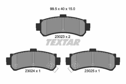 Дисковой тормозной механизм TEXTAR для NISSAN ALMERA I (N15) 2.0 D