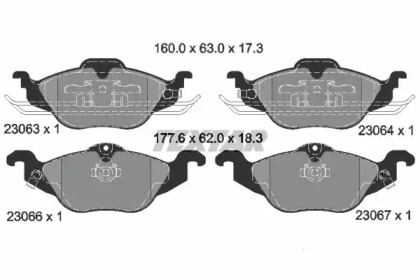 Дисковой тормозной механизм TEXTAR для CHEVROLET CORSA седан 1.6 GLS