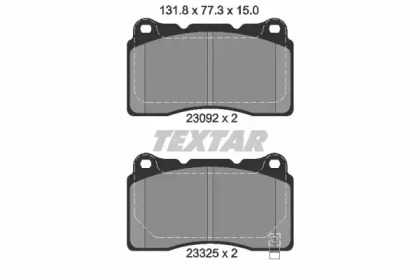 Дисковой тормозной механизм TEXTAR для SUBARU IMPREZA седан (GD) 2.0 WRX STi AWD (GDB)