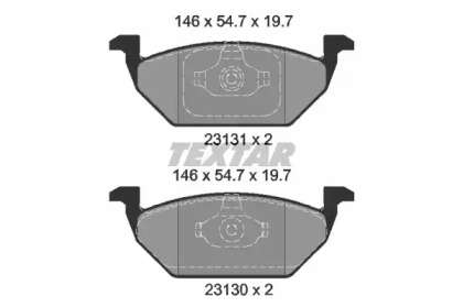 Тормозные колодки TEXTAR для VW POLO (6R, 6C) 1.4 BiFuel