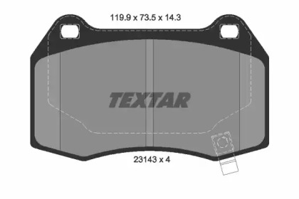 Тормозные колодки TEXTAR для CHEVROLET CAMARO 3.6