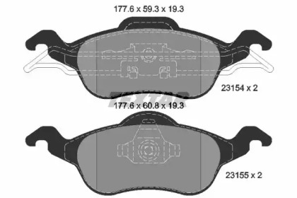 Тормозные колодки TEXTAR для FORD FOCUS седан (DFW) 1.8 16V