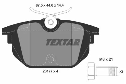 Тормозные колодки TEXTAR для ALFA ROMEO 146 (930_) 1.7 i.e. 16V (930.B1)