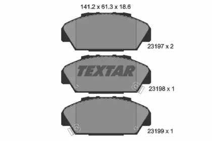 Запчасти для ТО TEXTAR для HONDA ACCORD IV (CB) 2.2 i 16V (CB7)