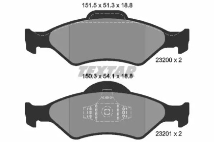 Запчасти для ТО TEXTAR для MAZDA 121 III (JASM, JBSM) 1.8 D