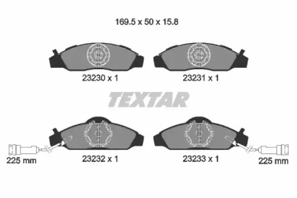 Тормозные колодки TEXTAR для SSANGYONG MUSSO SPORTS 2.9 D 4x4