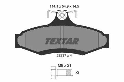 Тормозные колодки TEXTAR для SSANGYONG MUSSO SPORTS 2.9 D 4x4