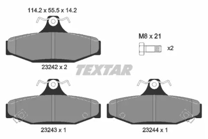 Тормозные колодки TEXTAR для SSANGYONG MUSSO SPORTS 2.9 D 4x4