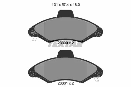 Тормозные колодки TEXTAR для FORD ESCORT '95 Фургон (AVL) 1.8 D