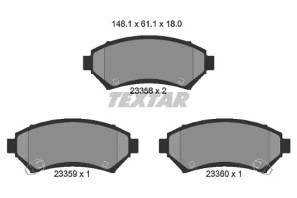 Запчасти для ТО TEXTAR для CHEVROLET IMPALA седан 3.8 V6