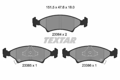 Дисковой тормозной механизм TEXTAR для KIA SHUMA (FB) 1.8 i 16V