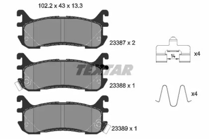 Запчасти для ТО TEXTAR для MAZDA MX-5 I (NA) 1.8