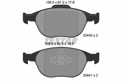 Дисковой тормозной механизм TEXTAR для FORD TOURNEO CONNECT 1.8 TDCi /TDDi /DI