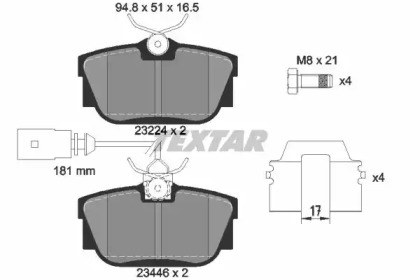 Дисковой тормозной механизм TEXTAR для VW TRANSPORTER IV c бортовой платформой/ходовая часть (70XD) 1.9 TD