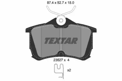 Тормозные колодки TEXTAR для HONDA ACCORD VII Tourer (CM, CN) 2.4 (CM2)
