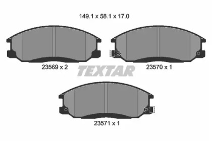 Дисковой тормозной механизм TEXTAR для DAEWOO REXTON (GAB_) 2.9 TD