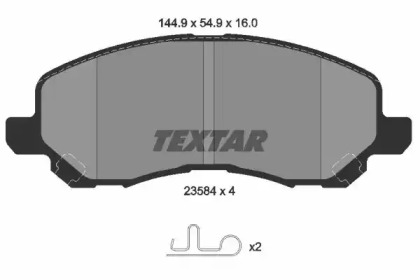 Запчасти для ТО TEXTAR для JEEP COMPASS (MK49) 2.4 4x4