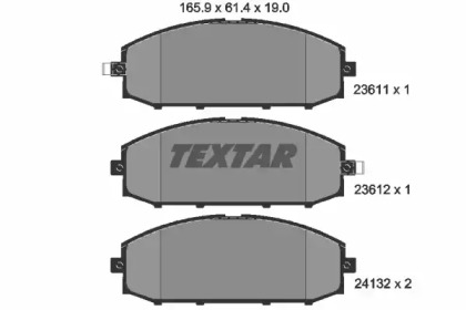 Дисковой тормозной механизм TEXTAR для NISSAN PATROL GR V Wagon (Y61) 4.2