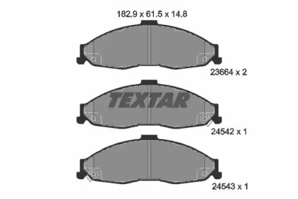 Тормозные колодки TEXTAR для CHEVROLET CAMARO 3.8