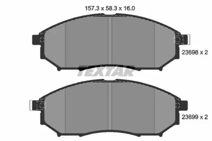 Запчасти для ТО TEXTAR для NISSAN PATHFINDER IV (R52) 3.0 dCi 4WD