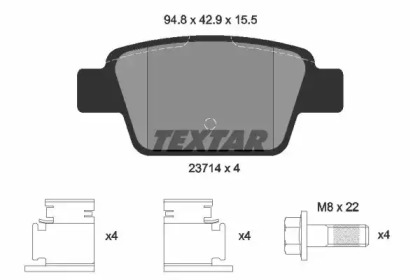 Тормозные колодки TEXTAR для FIAT STILO Multi Wagon (192_) 1.9 JTD