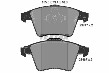 Дисковой тормозной механизм TEXTAR для VW MULTIVAN V (7HM, 7HN, 7HF, 7EF, 7EM, 7EN) 2.5 TDI