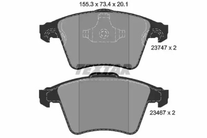 Дисковой тормозной механизм TEXTAR для VW MULTIVAN V (7HM, 7HN, 7HF, 7EF, 7EM, 7EN) 1.9 TDI