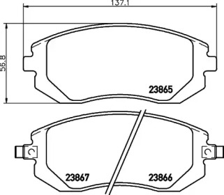 Тормозные колодки TEXTAR для SUBARU IMPREZA седан (GD) 2.0 i R AWD (GD9)