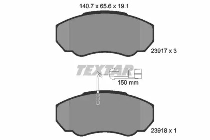 Тормозные колодки TEXTAR для FIAT DUCATO c бортовой платформой/ходовая часть (230_) 2.5 TDI