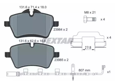 Дополнительные работы TEXTAR для MINI MINI Кабриолет (R52) John Cooper Works